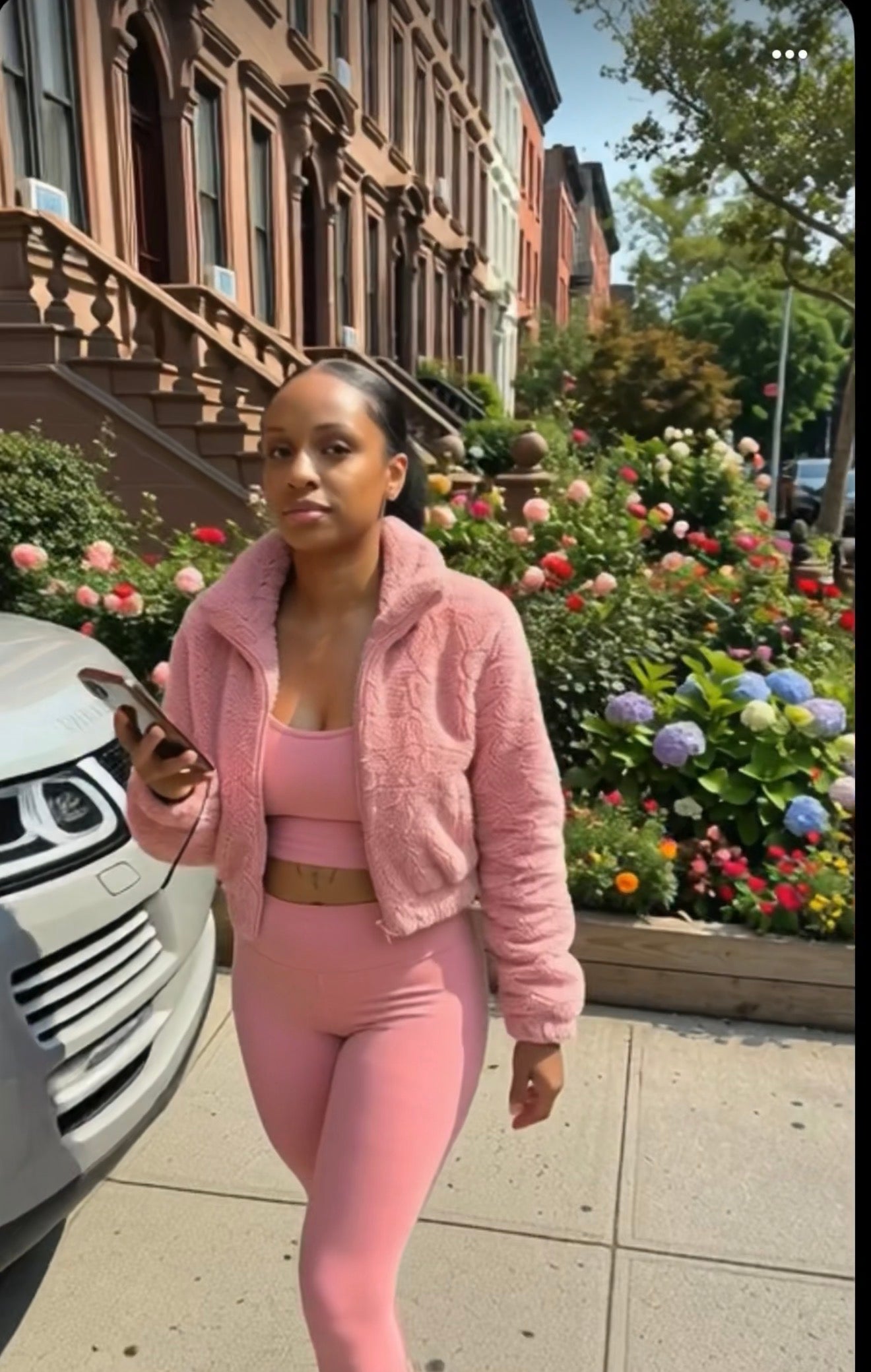 G-FUZZY CROP PINK