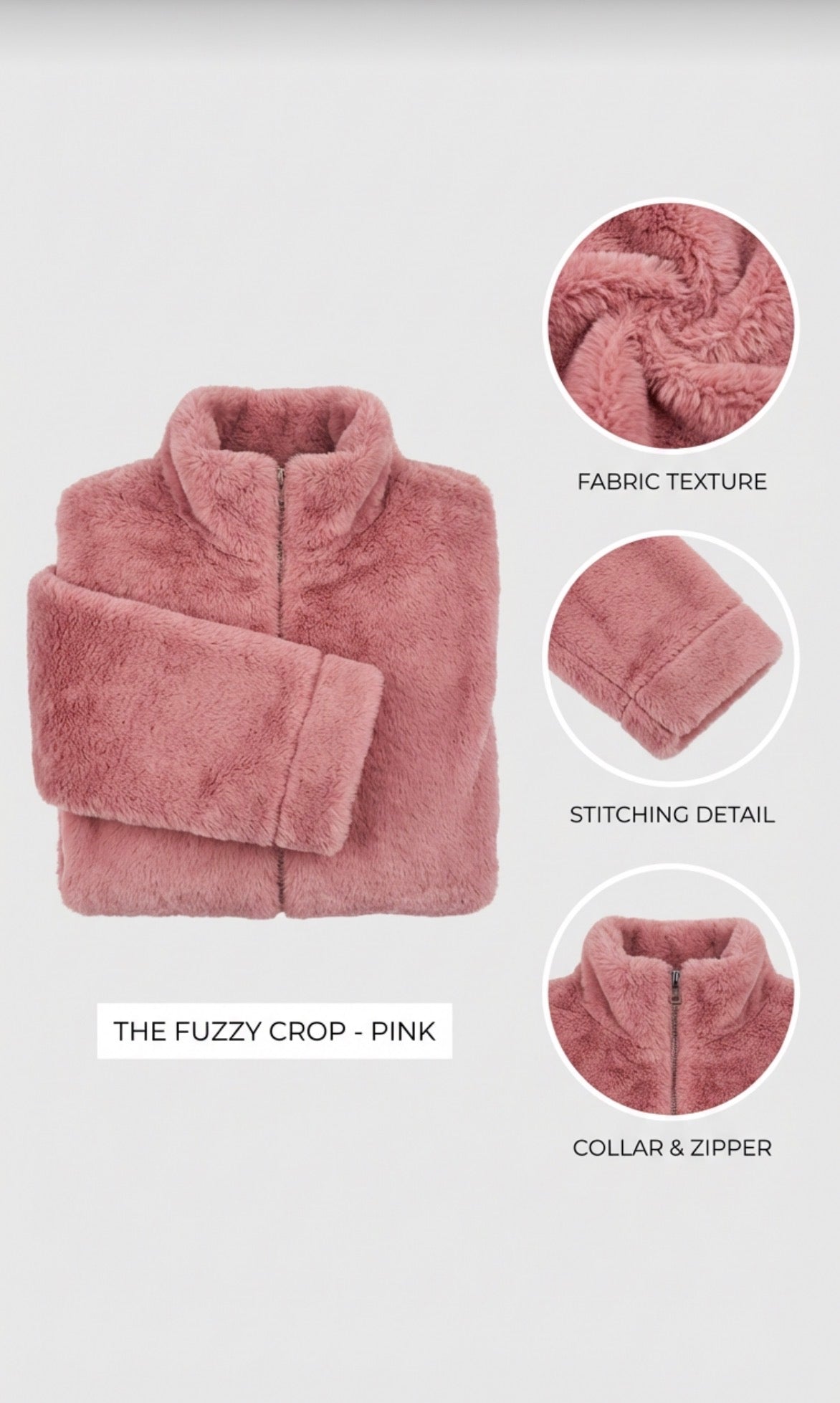 G-FUZZY CROP PINK