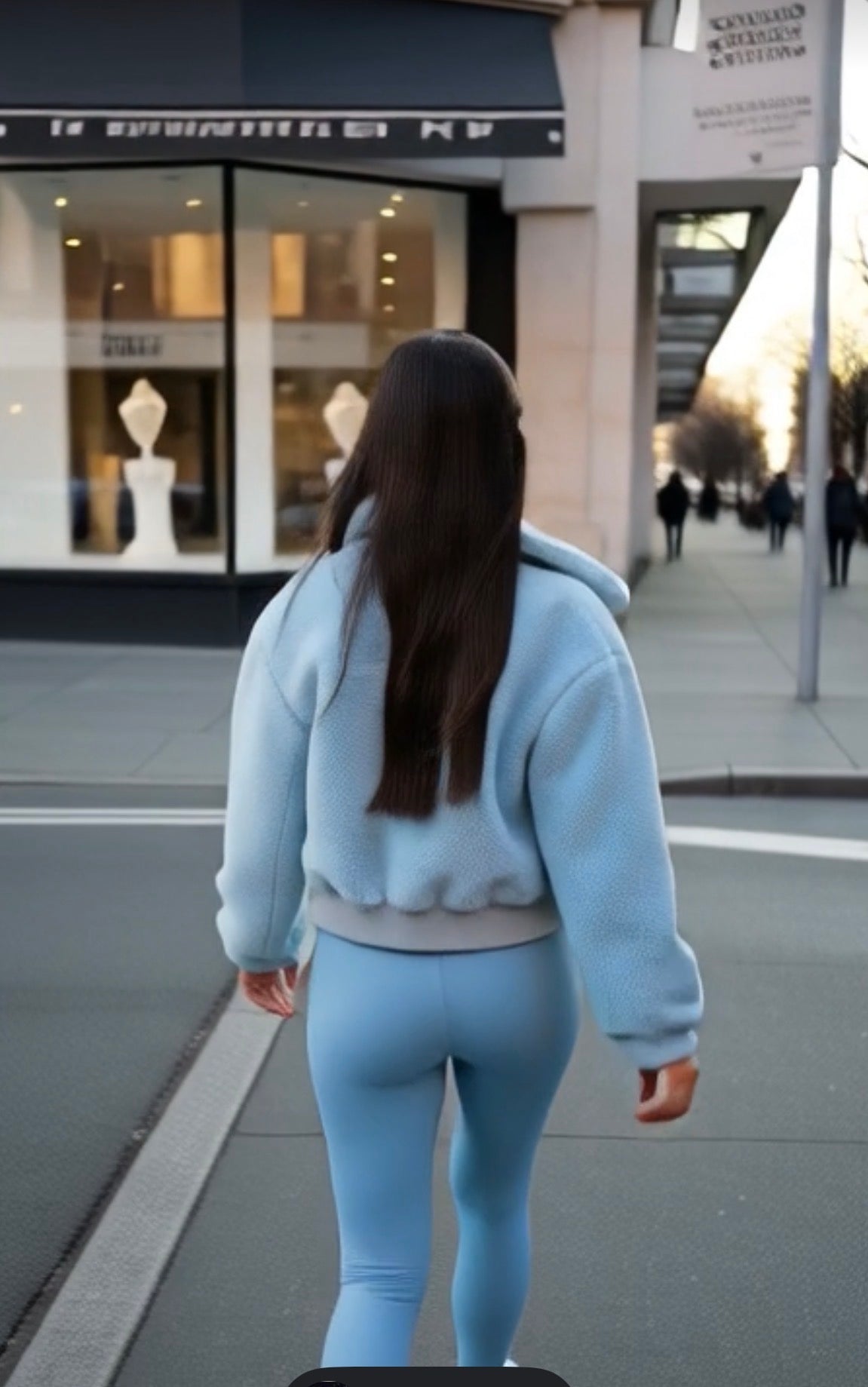 G-FUZZY CROP BABY BLUE